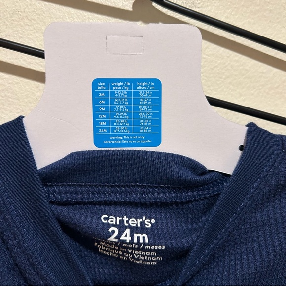 NWT Carter’s 2-pack Blue Pants Romper with Dinosaurs - Baby Boy Size 24 Months - Picture 4 of 6